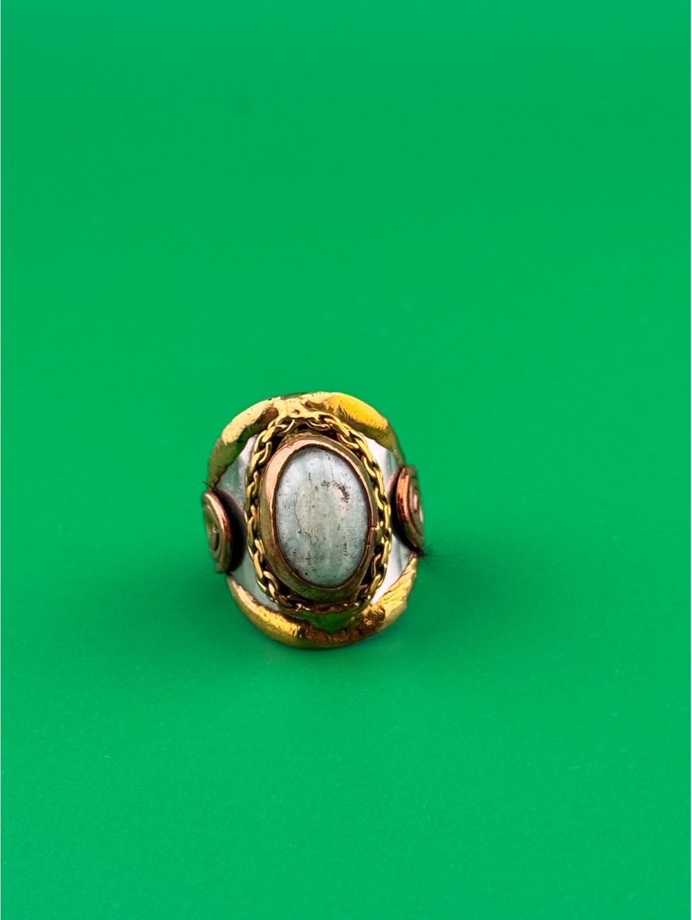 Mixed Metal and Amazonite Stone Ring